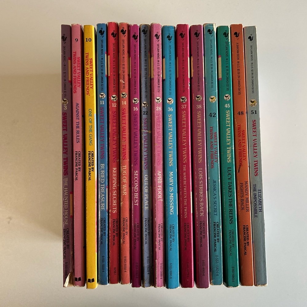 Sweet Valley Twins 3, 9-12, 14, 16, 22, 28, 36, 37, 38, 42, 45, 48, 51, 54, S4